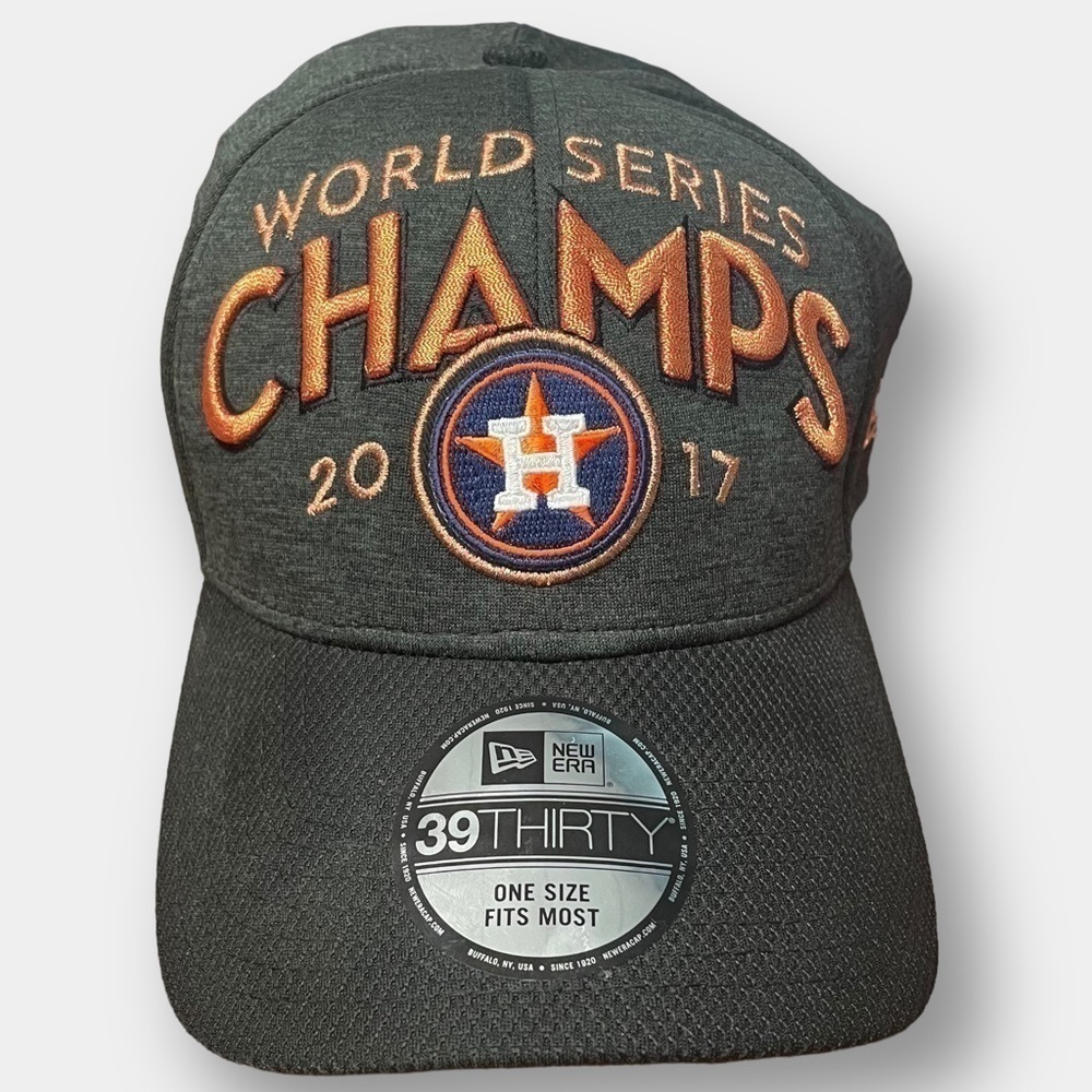 NEW Astros Houston World Series 2017 Baseball Hat Cap Gray Orange